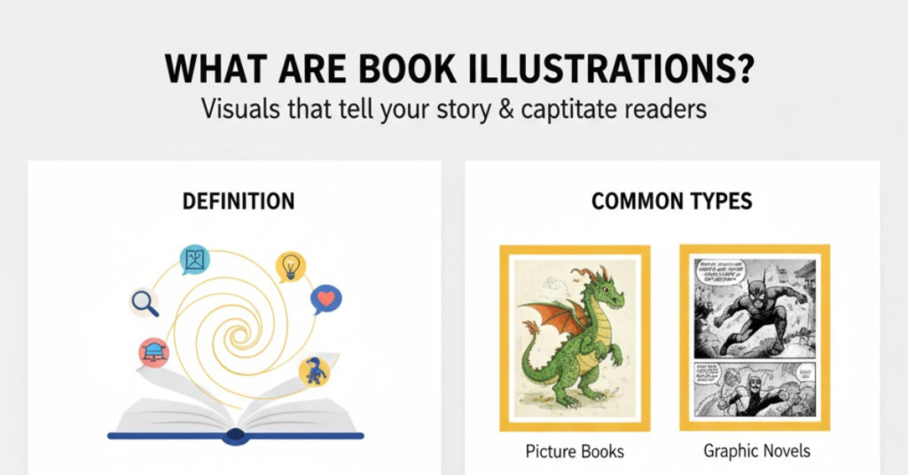 What are book illustrations?