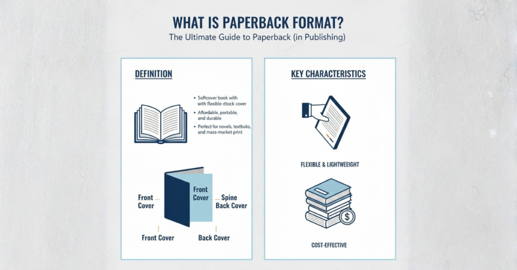 What is paperback format (in publishing)?